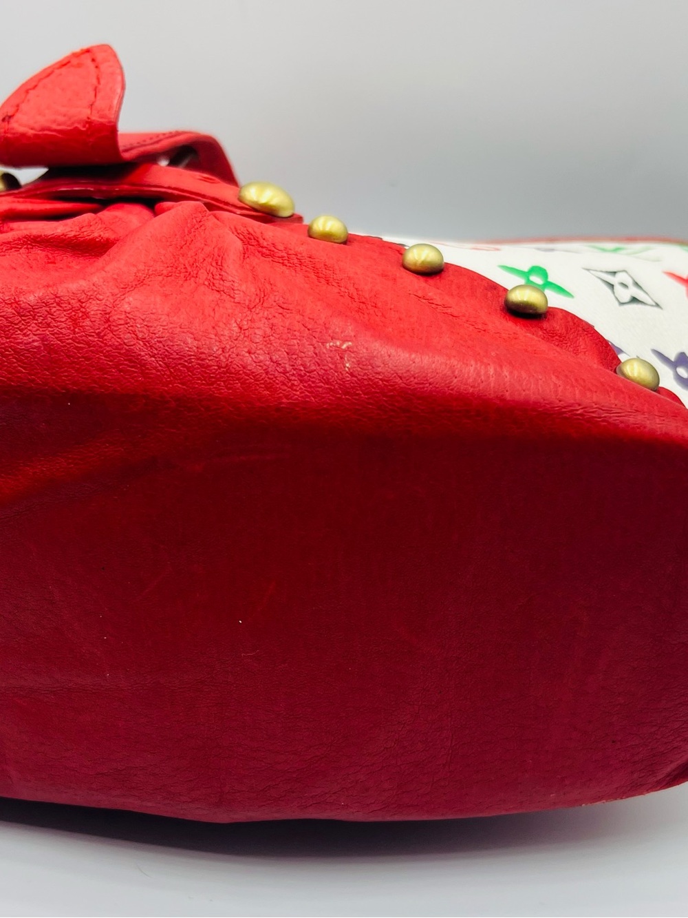 Louis Vuitton Red Leather Multicolor Monogram Shoulder Bag - Picture 11 of 16